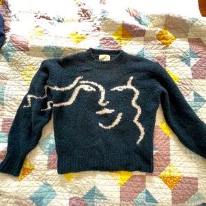 Granite Dark Green Paloma Wool Face Sweater